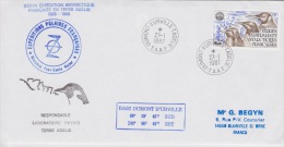 PLIS  ANTARCTIQUE  37ieme Expedition   Mission P-e-v DUMONT D'URVILLE 27-1-1987 - Lettres & Documents