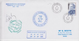 PLIS  ANTARCTIQUE  37ieme Expedition  Hivernage  DUMONT D'URVILLE  10-2-1987 - Lettres & Documents