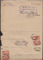 POLAND 1936 COURT FEE DOCUMENT WITH 50GR COURT DELIVERY REVENUE BF#12 + 4 X 1ZL+ 50GR COURT JUDICIAL - Fiscale Zegels