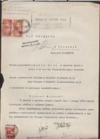 POLAND 1935 COURT APPEAL DOCUMENT WITH 50GR COURT DELIVERY REVENUE BF#12 + 2 X 1ZL COURT JUDICIAL - Revenue Stamps