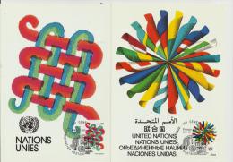 =UNO GENF MC*2  1982 - Cartes-maximum