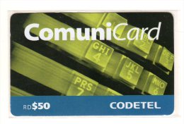 REPUBLIQUE DOMINICAINE CARAIBES PREPAYEE 50$ COMMUNICARD CODETEL - Dominicana