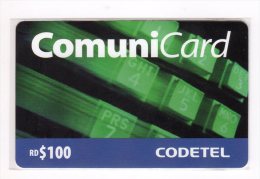 REPUBLIQUE DOMINICAINE CARAIBES PREPAYEE 100$ COMMUNICARD CODETEL - Dominicana