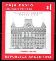 ARGENTINA 2001 -  THE ONE PESO "CAJA ENVIO" - SELFADHESIVE, IMPERFORATED And WITHOUT WAVY LINES And WITH NUMBER BACK - Ongebruikt