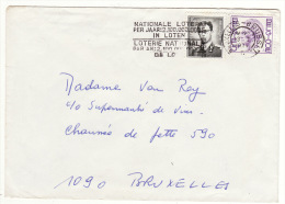 Enveloppe Timbrée Belgique Brussel Bruxelles 1975 Loterie Nationale - Covers & Documents