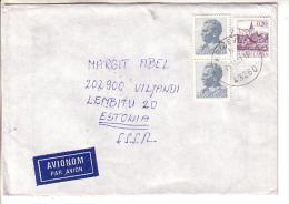 GOOD YUGOSLAVIA Postal Cover To ESTONIA 1981 - Good Stamped: City Views ; Tito - Lettres & Documents