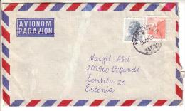 GOOD YUGOSLAVIA Postal Cover To ESTONIA 1981 - Good Stamped: City Views ; Tito - Lettres & Documents