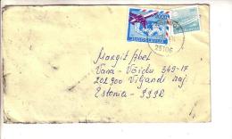 GOOD YUGOSLAVIA Postal Cover To ESTONIA 1989 - Good Stamped: Airplane ; Ship - Covers & Documents