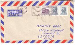 GOOD YUGOSLAVIA Postal Cover To ESTONIA 1981 - Good Stamped: City View ; Tito - Lettres & Documents