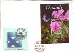MICRONESIA FDC 2002 - Orchids / Butterfly - Micronesië