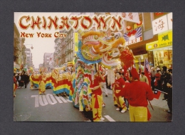 NEW YORK CITY - CHINATOWN WHERE EAST MEETS WEST ON MOTT AND PELL STREETS IN MANHATTAN - PRINTED IN THAILAND - Manhattan