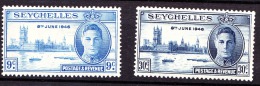 Seychelles, 1946, SG 150 - 151, Mint Very Lightly Hinged - Seychelles (...-1976)