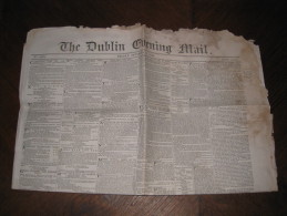 Ireland Eire Irland Revenue Stamp Embossed Newspaper Newspaperstamp D36 Dublin Evening Mail 13.10.1848 Old Zeitung Press - Prephilately