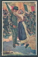 1925 Italy Propaganda Ritorno Ernesto Murolo Double Postcard Napoli - Lanciano - War Propaganda