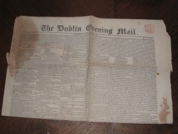 Ireland Eire Irland Revenue Stamp Embossed Newspaper Newspaperstamp D18 Dublin Evening Mail 9.9.1840 Old Zeitung Press - Prefilatelia