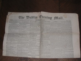 Ireland Eire Irland Revenue Stamp Embossed Newspaper Newspaperstamp D20 Dublin Evening Mail 13.7.1842 Old Zeitung Press - Prephilately