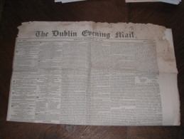 Ireland Eire Irland Revenue Stamp Embossed Newspaper Newspaperstamp D33 Dublin Evening Mail 27.11.1848 Old Zeitung Press - Prefilatelia