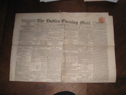 Ireland Eire Irland Revenue Stamp Embossed Newspaper Newspaperstamp D44 Dublin Evening Mail 7.11.1856 Old Zeitung Press - Prefilatelia