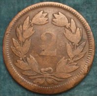 M_p> Svizzera 2 Rappen 1851 Rame Moneta RARA - 2 Centimes / Rappen