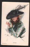 CPA Illustrée FISHER Harrison -  WIRELSS - Jeune Femme En Chapeau à Plumes - Fisher, Harrison