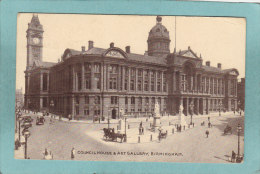 BIRMINGHAM  -  COUNCIL  HOUSE  &  ART  GALLERY  -  1911  -  CARTE ANIMEE - - Birmingham