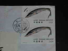 LETTRE CHINE CHINA AVEC YT 3210 - FAUNE POISSON - ESTURGEON DU YANG TSE - - Covers & Documents