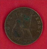 NUMISMATICA - Georgivs V Dei Gra Britt Omn Rex Fid Def Ind Imp: One Penny 1913 - MB - D. 1 Penny