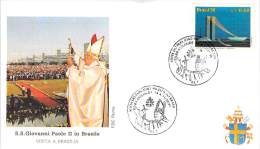 BRESIL  CATHOLIQUE VOYAGE  PAPE  JEAN PAUL II   Pope John Paul II Papst Johannes Paul II  PAPA Jonas Paulius II - Cartas & Documentos
