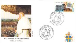 BRESIL  CATHOLIQUE VOYAGE  PAPE  JEAN PAUL II   Pope John Paul II Papst Johannes Paul II  PAPA Jonas Paulius II - Storia Postale