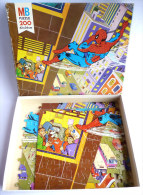 Puzzle MB 1977 - SUPER HEROS - SPIDER MAN - L'ARAIGNEE - 200 Pièces MARVEL Incomplet - Puzzels