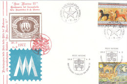 SAN MARINO 1977 CENTENARIO DEL FRANCOBOLLO SAN MARINO  - POSTE VATICANE - TIRATURA LIMITATA - Brieven En Documenten