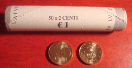 Latvia / Lettonia / Lettland 2014 EURO COIN 50 X 2 Euro Cents Bank Roll  UNC - Lettland