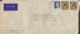 Australia Airmail Par Avion JOY MANUFACTURING COMPANY, SYDNEY 1969 Cover To DENVER Colorado USA Fish (Pair) - Lettres & Documents