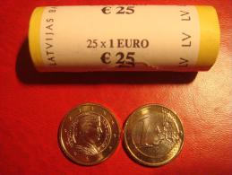Latvia / Lettonia / Lettland   2014 EURO COIN  25 X 1 Euro  Bank Roll - UNC - Letonia