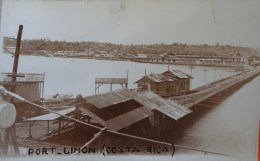 PORT LIMON COSTA RICA CARTE PHOTO N° VUE DU PORT PRISE DU PAQUEBOT FLANDRE - Costa Rica