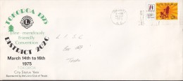 New Zealand LIONS International Convention TOKOROA 1975 Cover Crippled Children Stamp - Cartas & Documentos