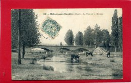 BRINON SUR SAULDRE 1906 PONT ET RIVIERE CARTE EN BON ETAT - Brinon-sur-Sauldre