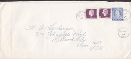 Canada Uprated Postal Stationery Ganzsache Entier ELMIRA 1964 Cover Lettre ELLWOOD CITY USA Queen Elizabeth II. - 1953-.... Regering Van Elizabeth II