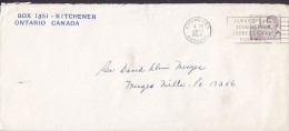 Canada Postal Stationery Ganzsache Entier KITCHENER Ontario Slogan 1968 Cover Lettre To USA Queen Elizabeth II. - 1953-.... Reign Of Elizabeth II