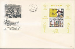 Grenada FDC 2-12-1972 Scout Scouting Souvenir Sheet The Boy Scout Movement - Ohne Zuordnung