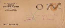Canada Postal Stationery Ganzsache Entier Private Print EMCO Circular MARK STAMP Co., TORONTO Terminal Station Cover - 1903-1954 Könige