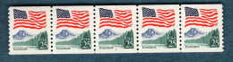 244414682 1988 SCOTT 2280 (XX)  POSTFRIS MINT NEVER HINGED - YOSEMTIE STRIP OF 5 WITH PLATE 2 - Rollini (Numero Di Lastre)