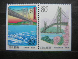 Japan 1998 2550/1E (Mi.Nr.) **  MNH #Pair Bridges - Neufs