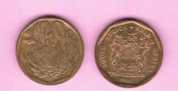 SUD AFRICA -  20 Cents  1993  KM136  -  Protea Flower - Afrique Du Sud