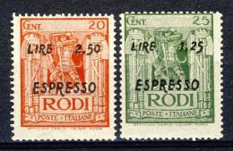 Egeo 1943 Occupazione Tedesca Espressi SS. 42 N. 5-6 MNH  Cat. € 15 - Ägäis (Dt. Bes.)