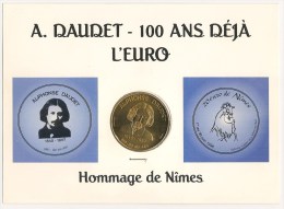 Médaille 20 Euros De Nîmes Alphonse Daudet 1840 - 1897  -  Neuve -  1998 - Euros Of The Cities