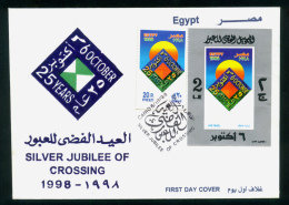 EGYPT / 1998 / SUEZ CANAL CROSSING / 6TH OCTOBER WAR / FDC - Lettres & Documents