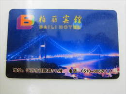 China Hotel Key Card,Baili Hotel -bridge - Unclassified