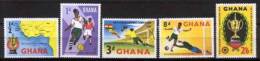 # GHANA - 1959 - Africa Football Soccer - 5 Stamps MNH - Fußball-Afrikameisterschaft