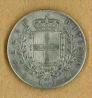 NUMISMATICA - ITALIA REGNO - 5 LIRE ANNO 1873 ( ZECCA M ) ARGENTO 900  - Q FDC - VITTORIO EMANUELE II° - 1861-1878 : Victor Emmanuel II